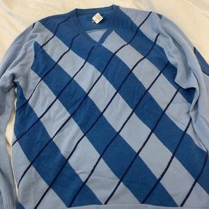 New Men’s Argyle Cashmere Sweater Sz M